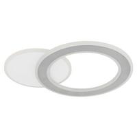 LED-Deckenleuchte 2700-6000k - Hellgrau/Schwarz, Design, Kunststoff/Metall (51/38/4cm) - Globo