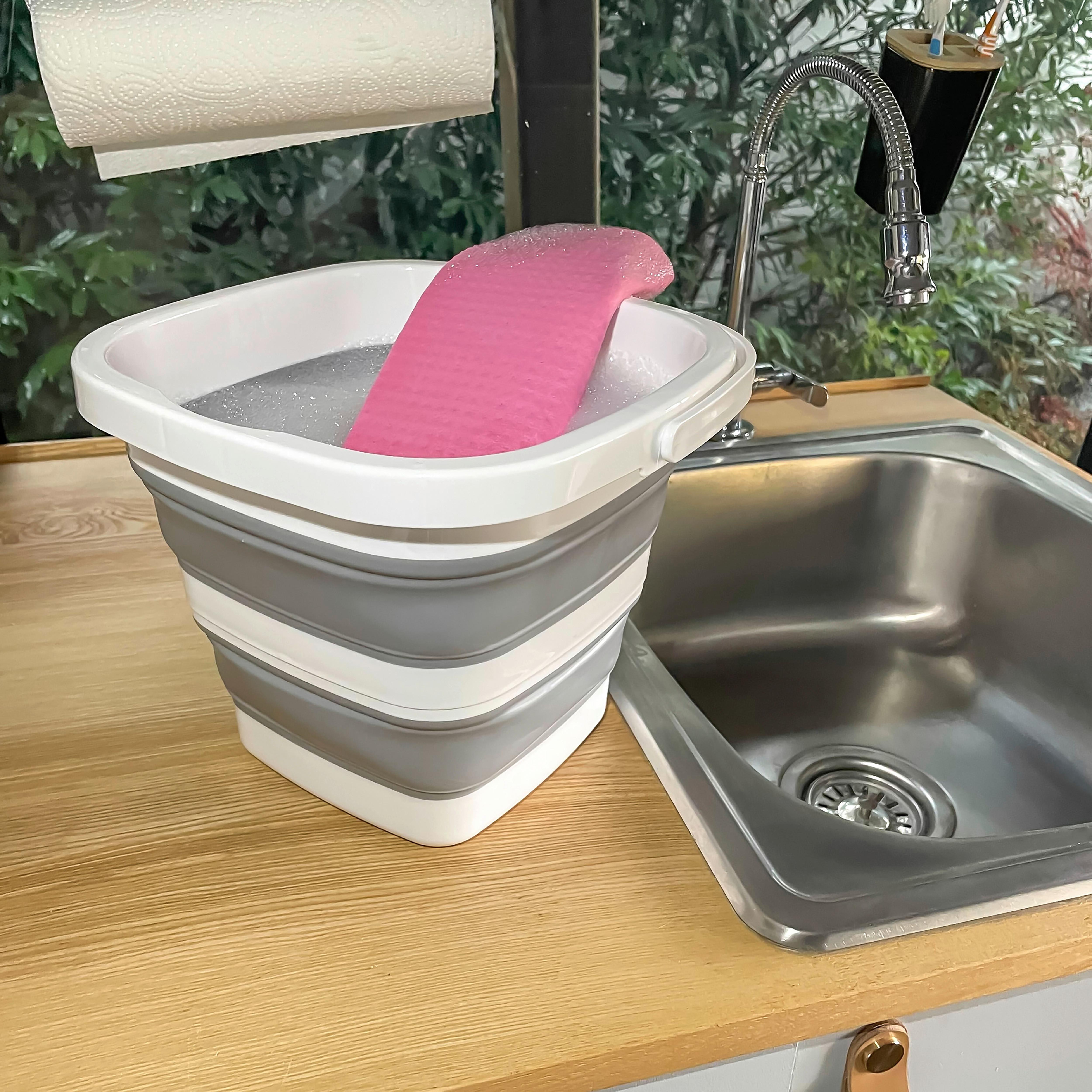 Eimer Clean Sile - Weiß/Grau, Basics, Kunststoff (23/20/23cm) - MID.YOU