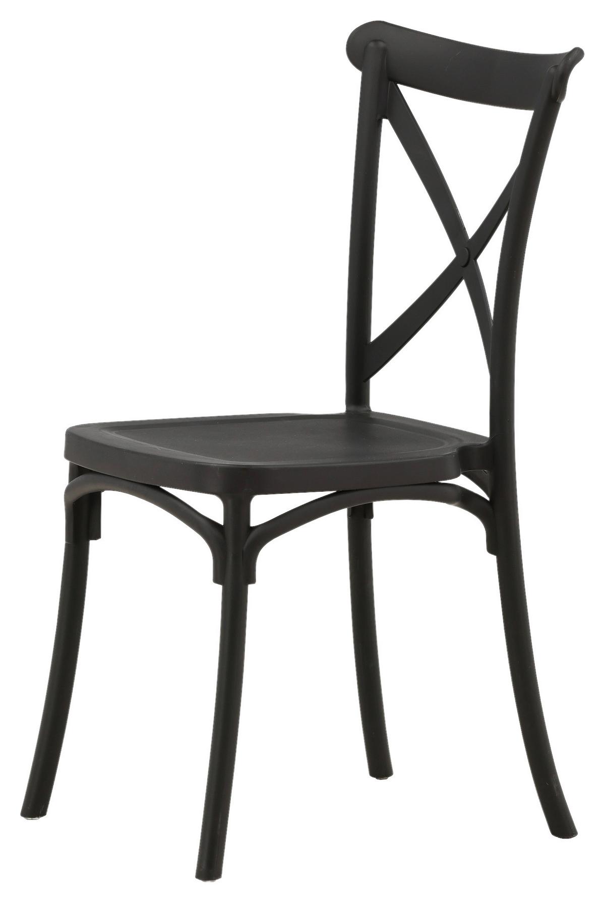 Stuhl-set Crosett - Schwarz, Design, Kunststoff (52/90/55cm) - Livetastic