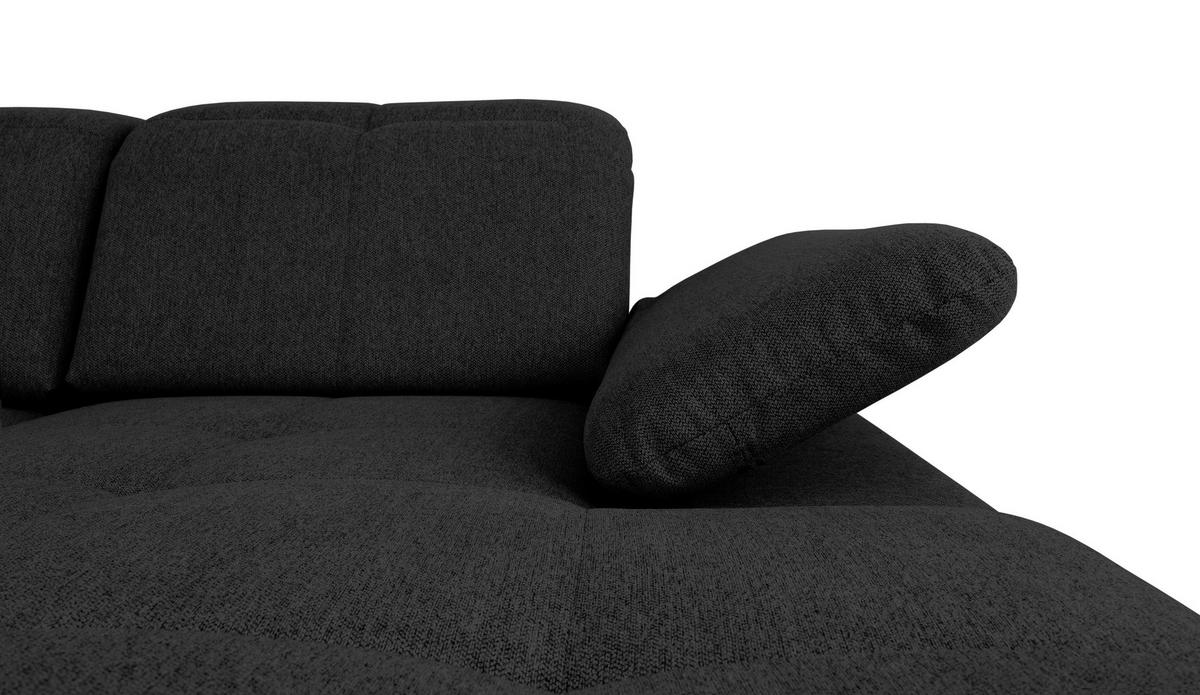 Wohnlandschaft Ramzes Schwarz U: 215x328x173 cm - Schwarz/Grau, Design, Textil (215/328/173cm) - MID.YOU