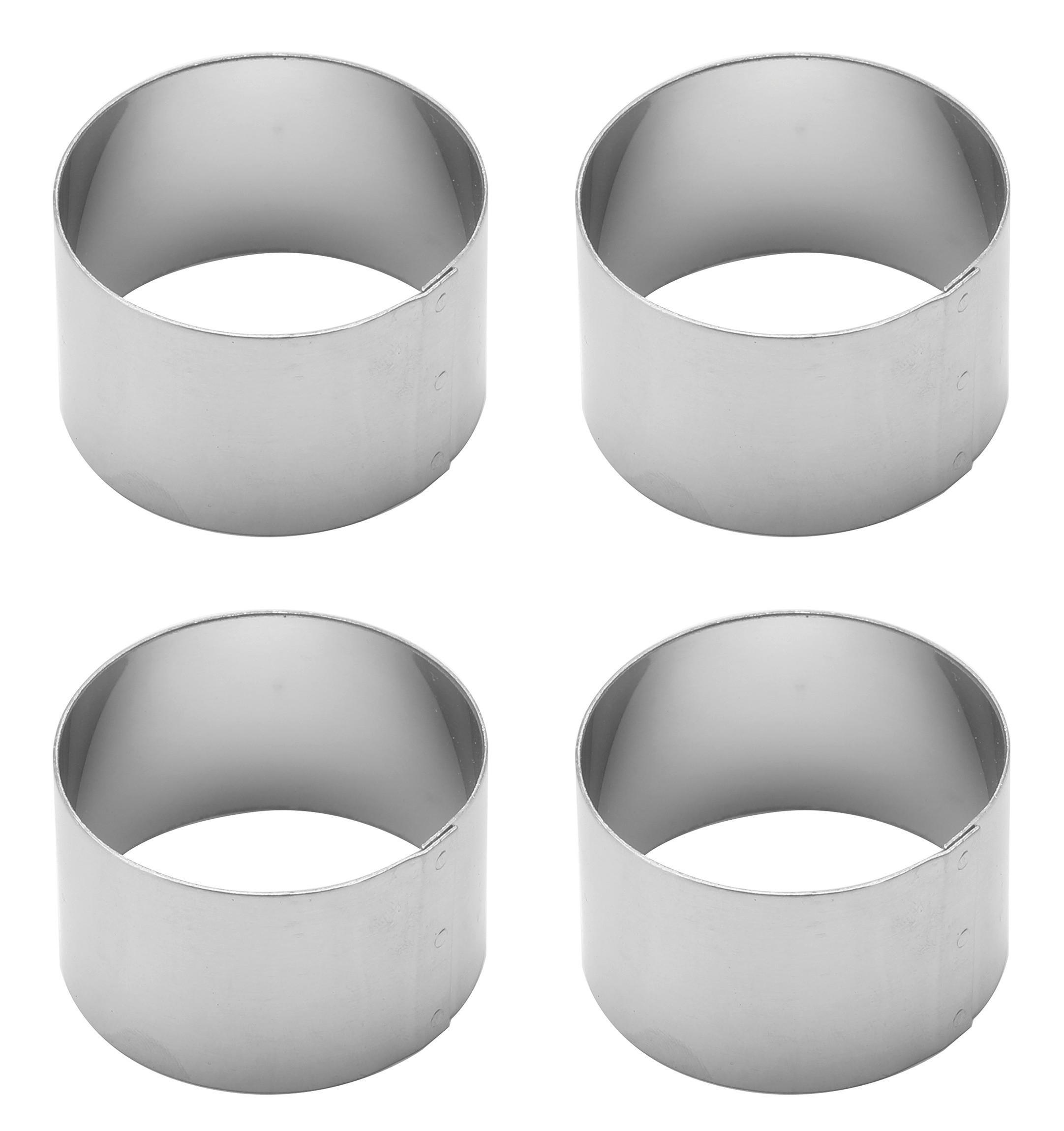 Serviettenringeset Ew-Nr-2107 - Silberfarben, Basics, Metall (4/2,5cm) - Echtwerk