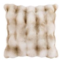 KOŽEŠINOVÝ POLŠTÁŘ SVEA - béžová, textil (45/45cm) - Premium Living