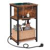 Beistelltisch Braun, Schwarz B: 34 cm - Schwarz/Braun, Trend, Holzwerkstoff/Metall (34/58/30cm) - MID.YOU