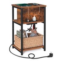 Beistelltisch Braun, Schwarz B: 34 cm - Schwarz/Braun, Trend, Holzwerkstoff/Metall (34/58/30cm) - MID.YOU