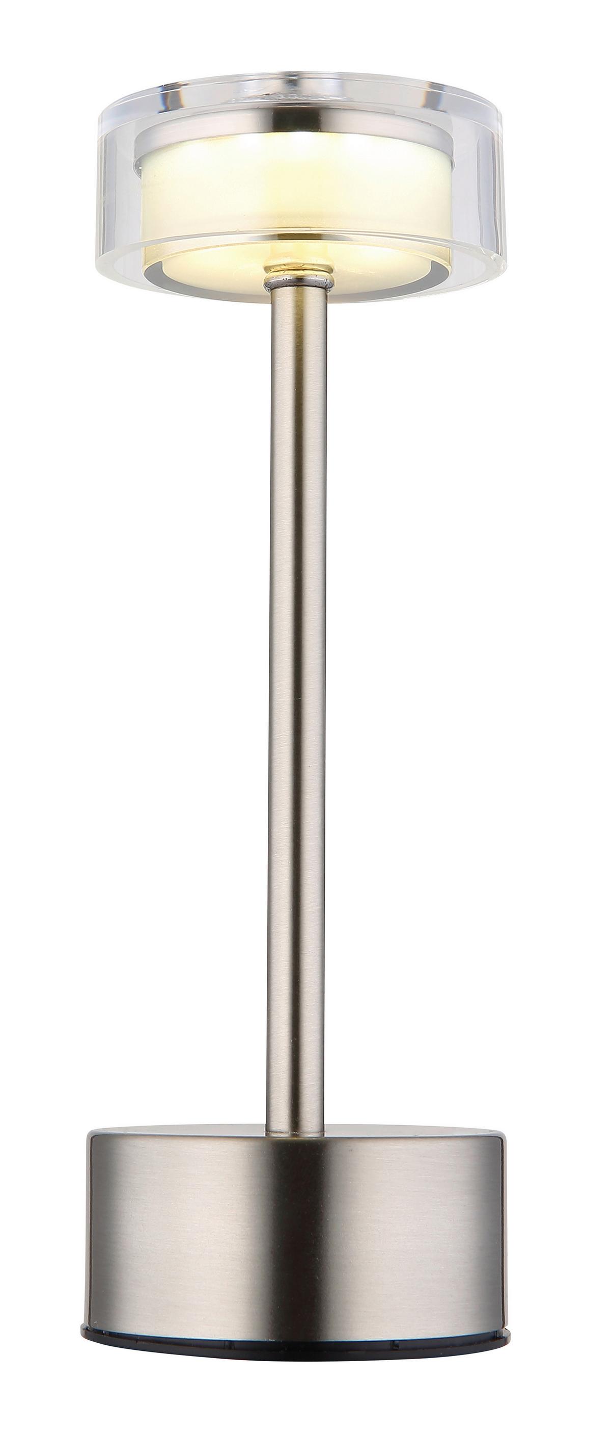 Akku-Tischleuchte 21026n Shira - Klar/Opal, Design, Kunststoff/Metall (8/23,5cm) - Globo