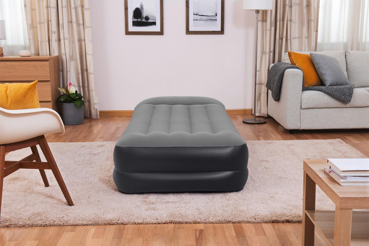 Luftmatratze Tritec Airbed Twin 191x97x46 Cm Bis 150 Kg - Schwarz/Grau, MODERN, Kunststoff (191/97/46cm) - Bestway