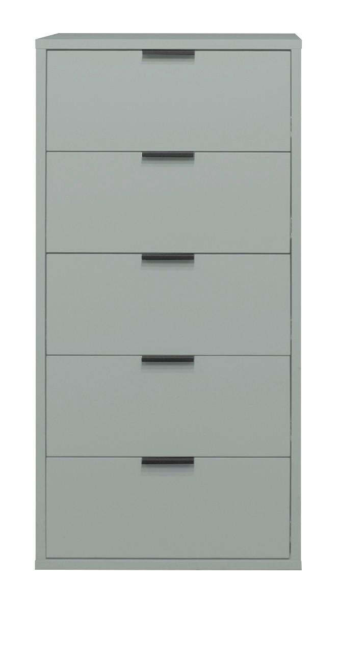 Komoda Bounty - šalvějově zelená/antracitová, Moderní, kov/kompozitní dřevo (51/108/45cm) - Premium Living