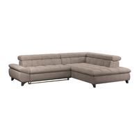 Ecksofa Gemini Grau, B; 312cm - Chromfarben/Beige, KONVENTIONELL, Textil (312/234cm)