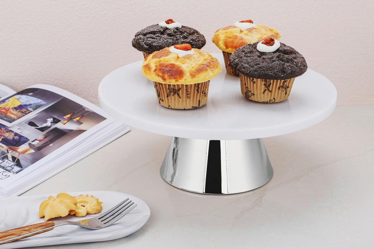 TORTOVÝ PODNOS EW-TP-3001 - strieborná, Basics, kov/kameň (30cm) - Echtwerk