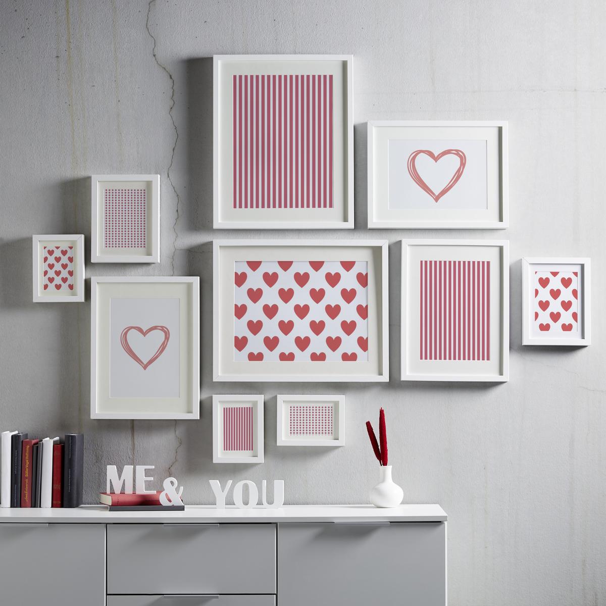RÁM NA OBRAZY GITTA 13x18 cm - bílá, Moderní, kompozitní dřevo/sklo (13/18cm) - Modern Living