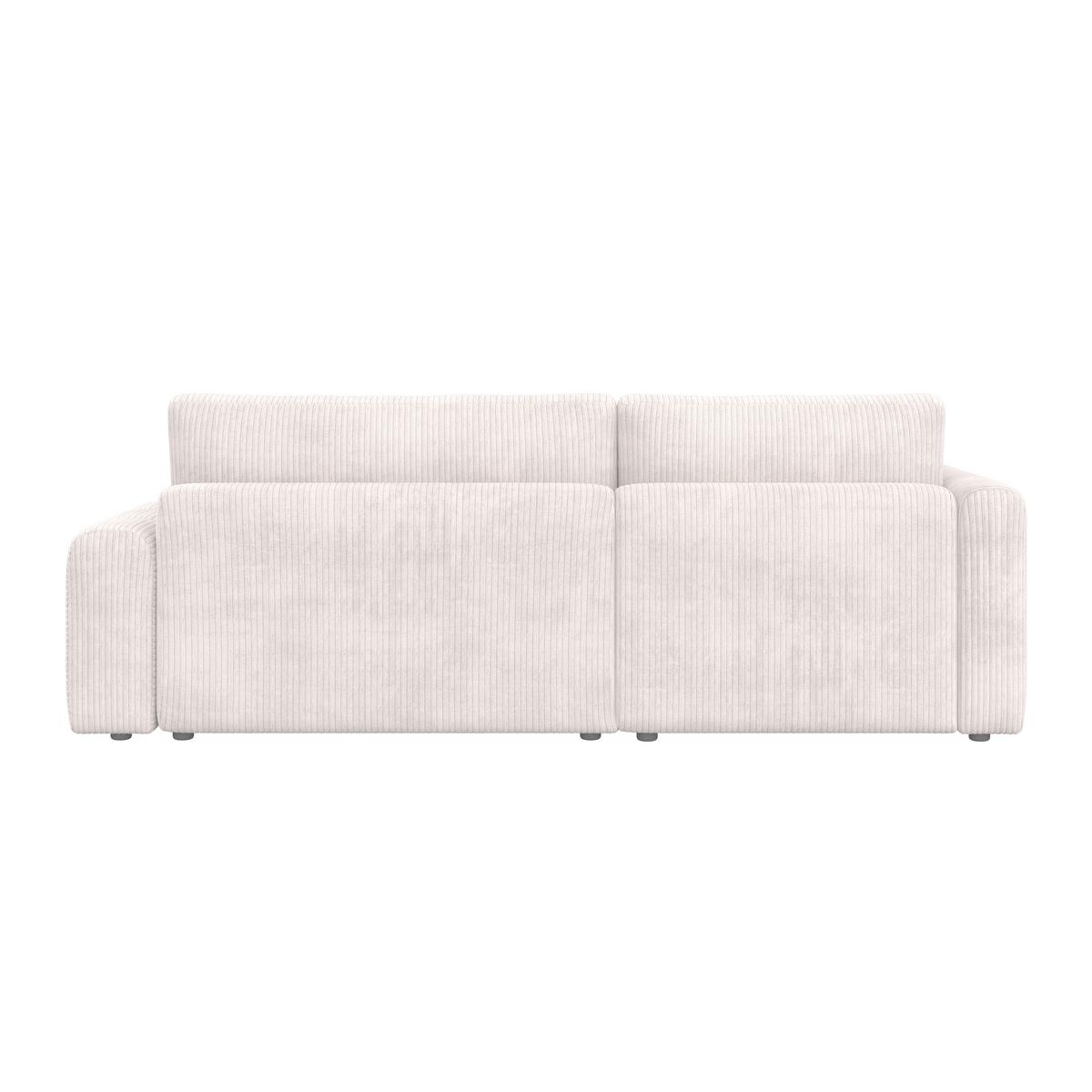 Sedací souprava GIA, levá, bílá - bílá/černá, Moderní, dřevo/textil (261/94/197cm) - Bessagi Home