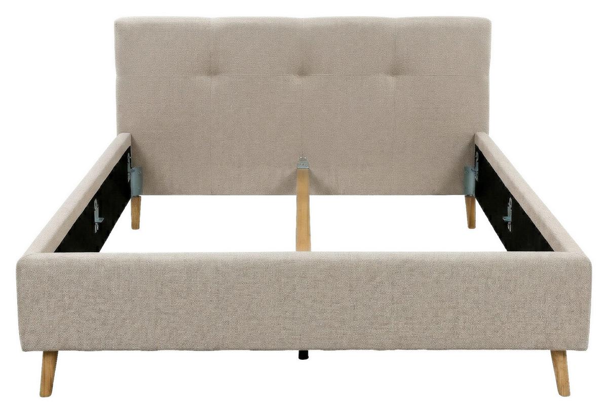Polsterbett Rossva Lf: 200x200 Beige - Eichefarben/Beige, MODERN, Holz/Textil (200/200cm) - MID.YOU
