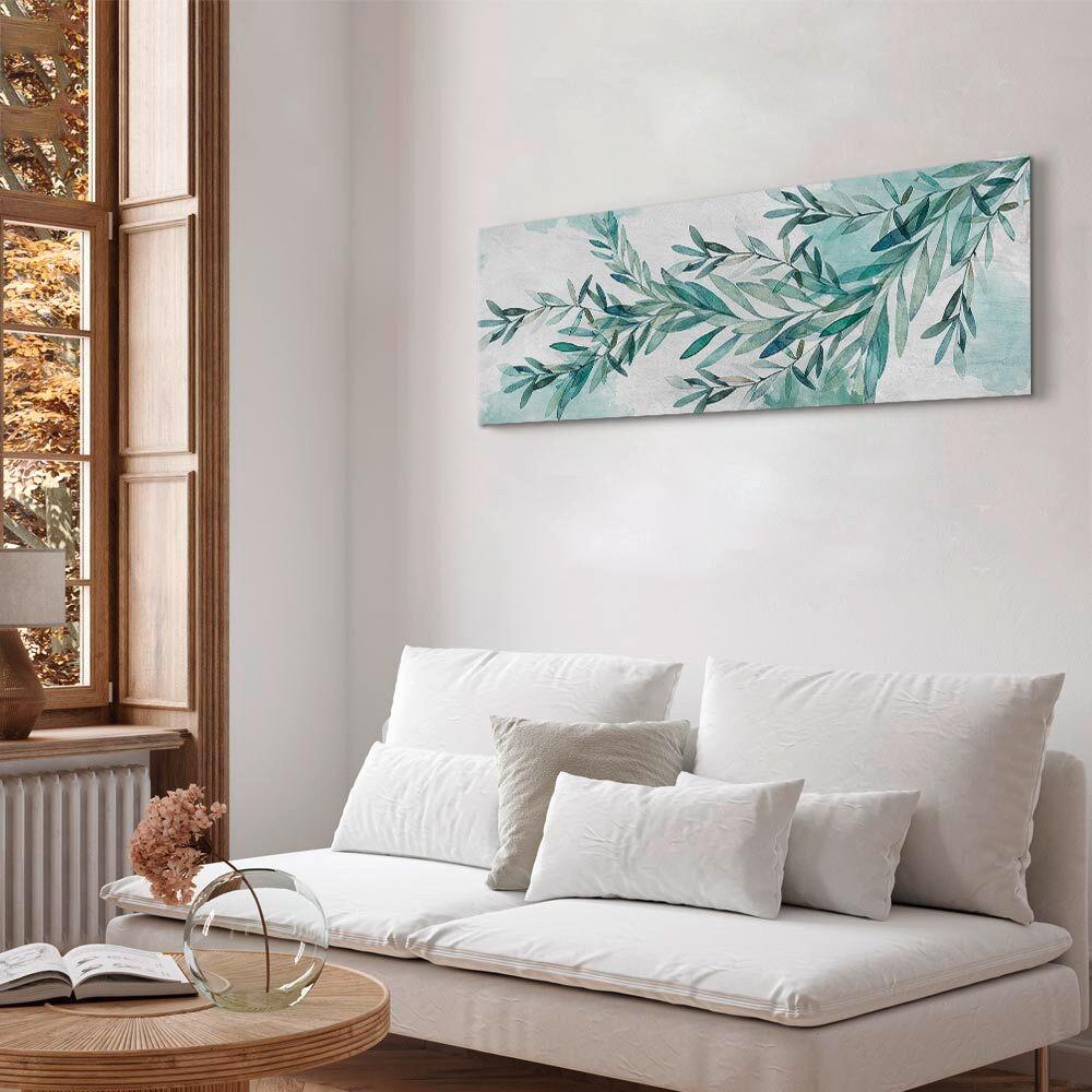 Leinwandbild Mint Calm Weiß Mintgrün B: 120 cm