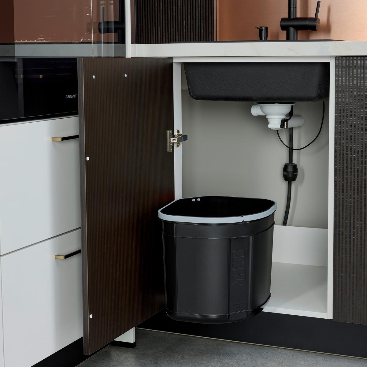 Eckküche Star/stripe - Weiß Hochglanz/Dunkelbraun, Design, Holzwerkstoff (188,3/266,6cm) - Express-Kuechen