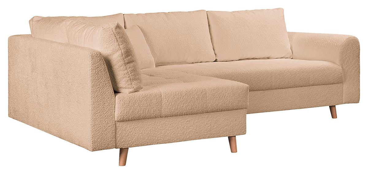 Ecksofa Ariella Beige S: 161x231 cm - Beige/Naturfarben, Design, Textil (161/231cm) - Livetastic