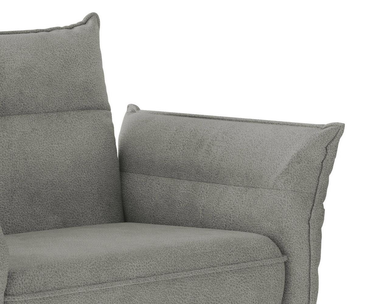 Sitzgarnitur Jakarta - Edelstahlfarben/Grau, Design, Textil (265/185cm) - Livetastic