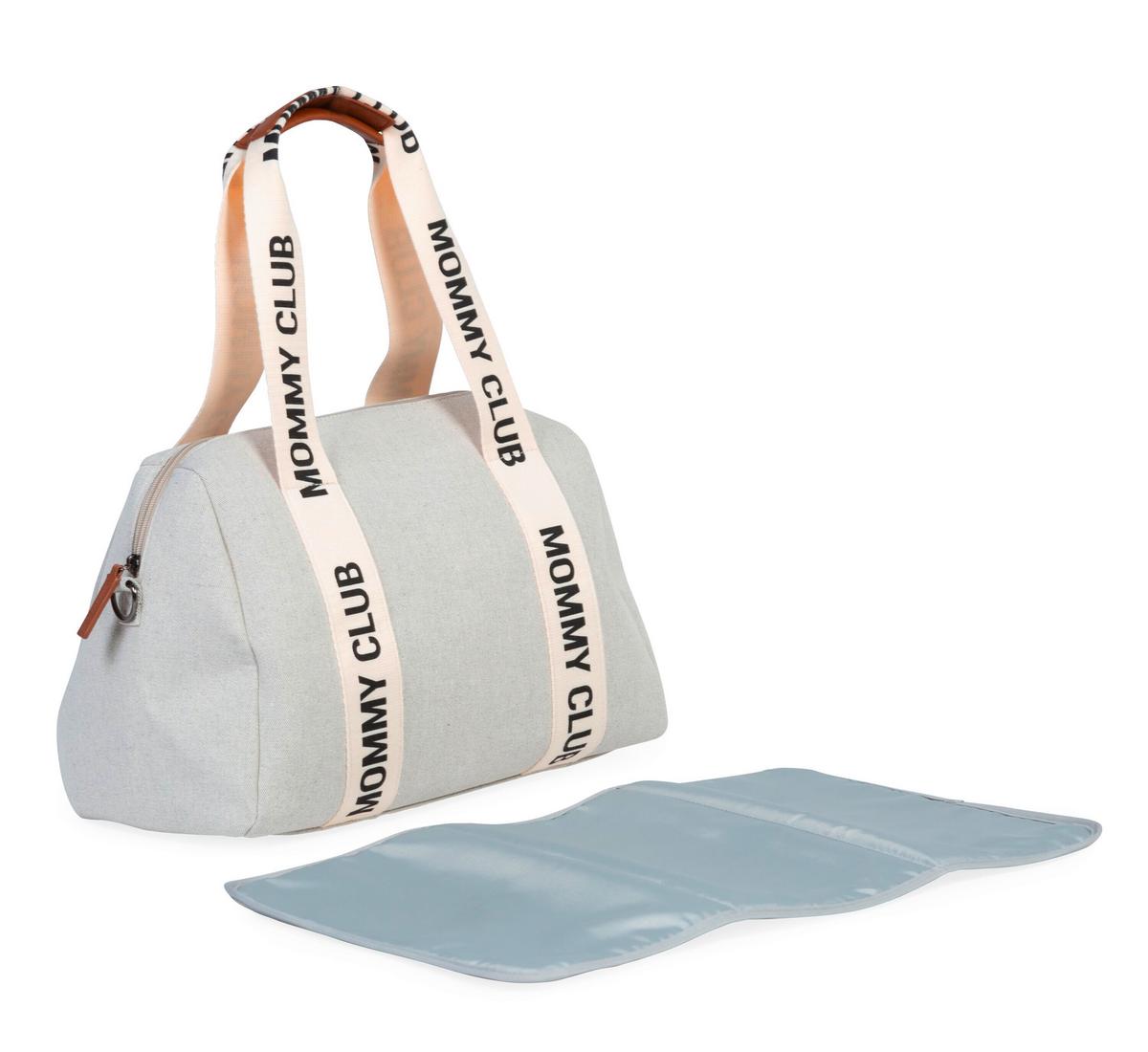 Wickeltasche Mommy Club Creme/Weiß, B: 38 cm - Creme/Weiß, KONVENTIONELL, Kunststoff/Textil (38/21/27cm) - Childhome