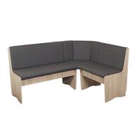 Eckbank Duisburg Artemis Anthrazit, Eiche B: 125 cm - Anthrazit/Sonoma Eiche, KONVENTIONELL, Holzwerkstoff/Textil (125/89/165cm) - MID.YOU