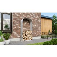 Kaminholzregal Ardor 401 - Alufarben, Basics, Metall (99/200/40cm)