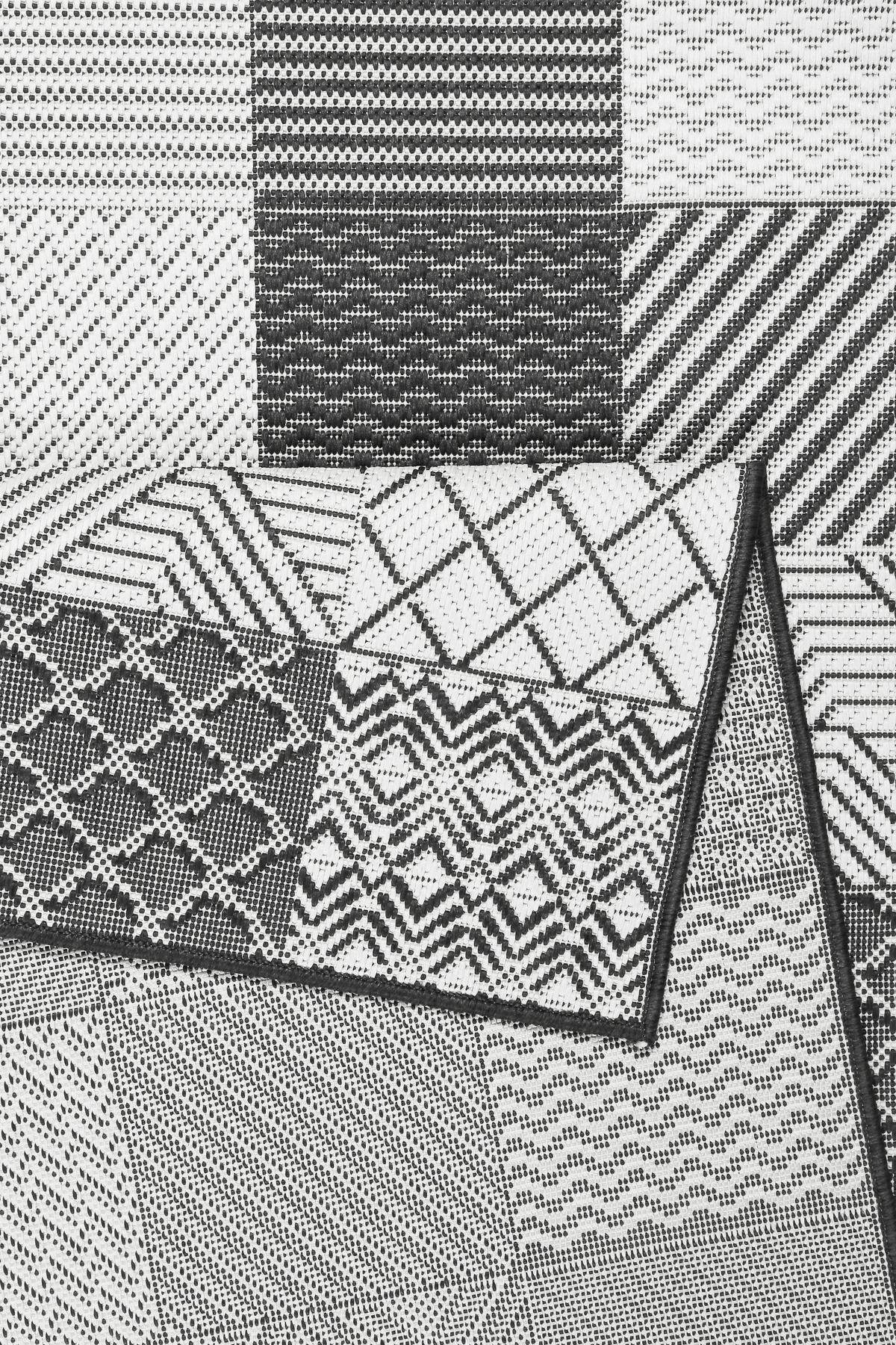 Outdoorteppich Chester - Schwarz/Weiß, KONVENTIONELL, Textil (200/290cm) - Esprit