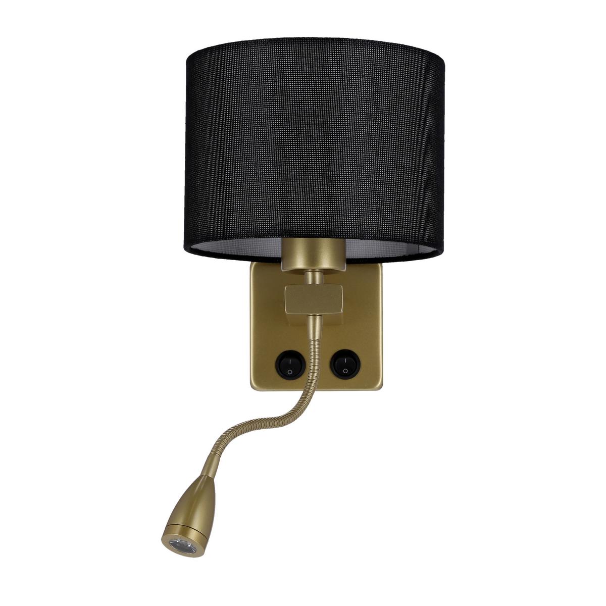 Wandleuchte 21-20260 Polo - Goldfarben/Schwarz, Basics, Kunststoff/Metall (18/22/44cm)
