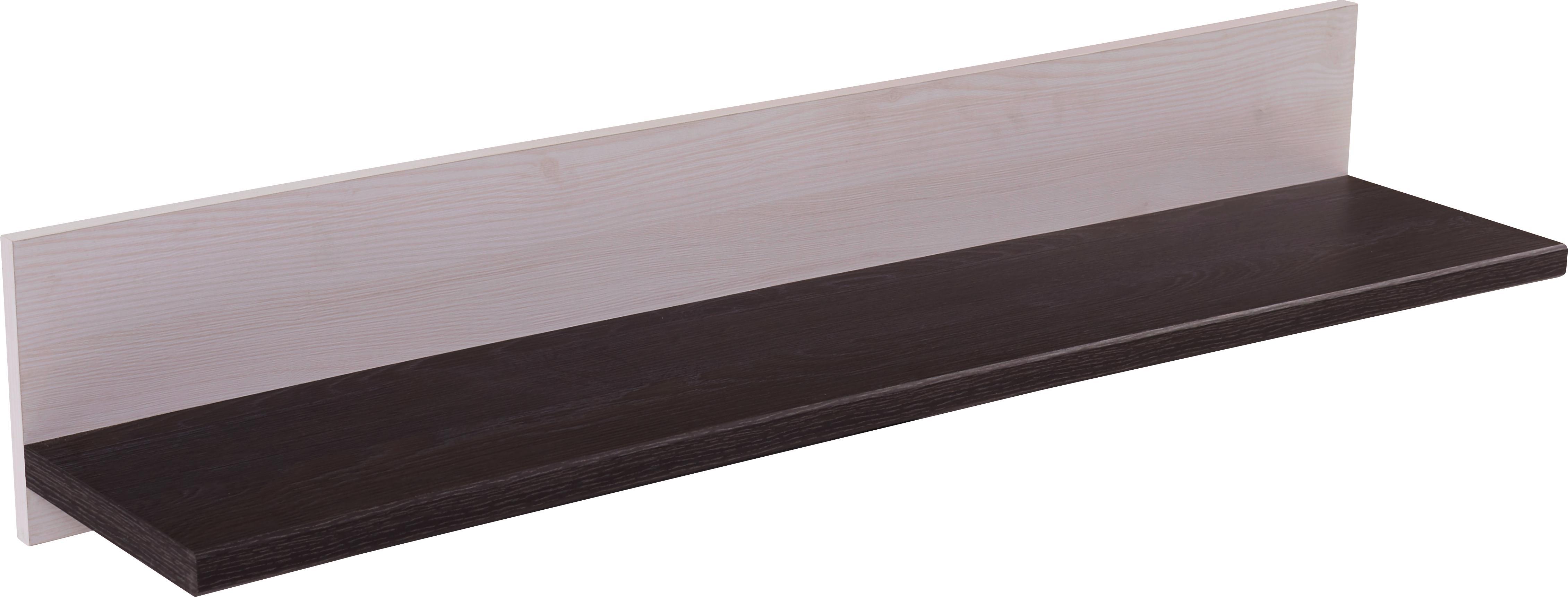 Wandboard Provence - Wengefarben/Weiß, ROMANTIK / LANDHAUS, Holzwerkstoff (125,7/18/21,6cm) - James Wood