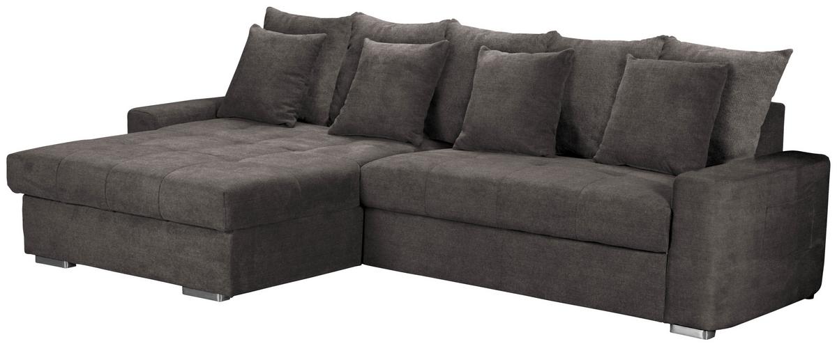 ROHOVÁ SEDAČKA SALVADOR - tmavě hnědá/barvy stříbra, Moderní, kov/dřevo (164/293cm) - MID.YOU