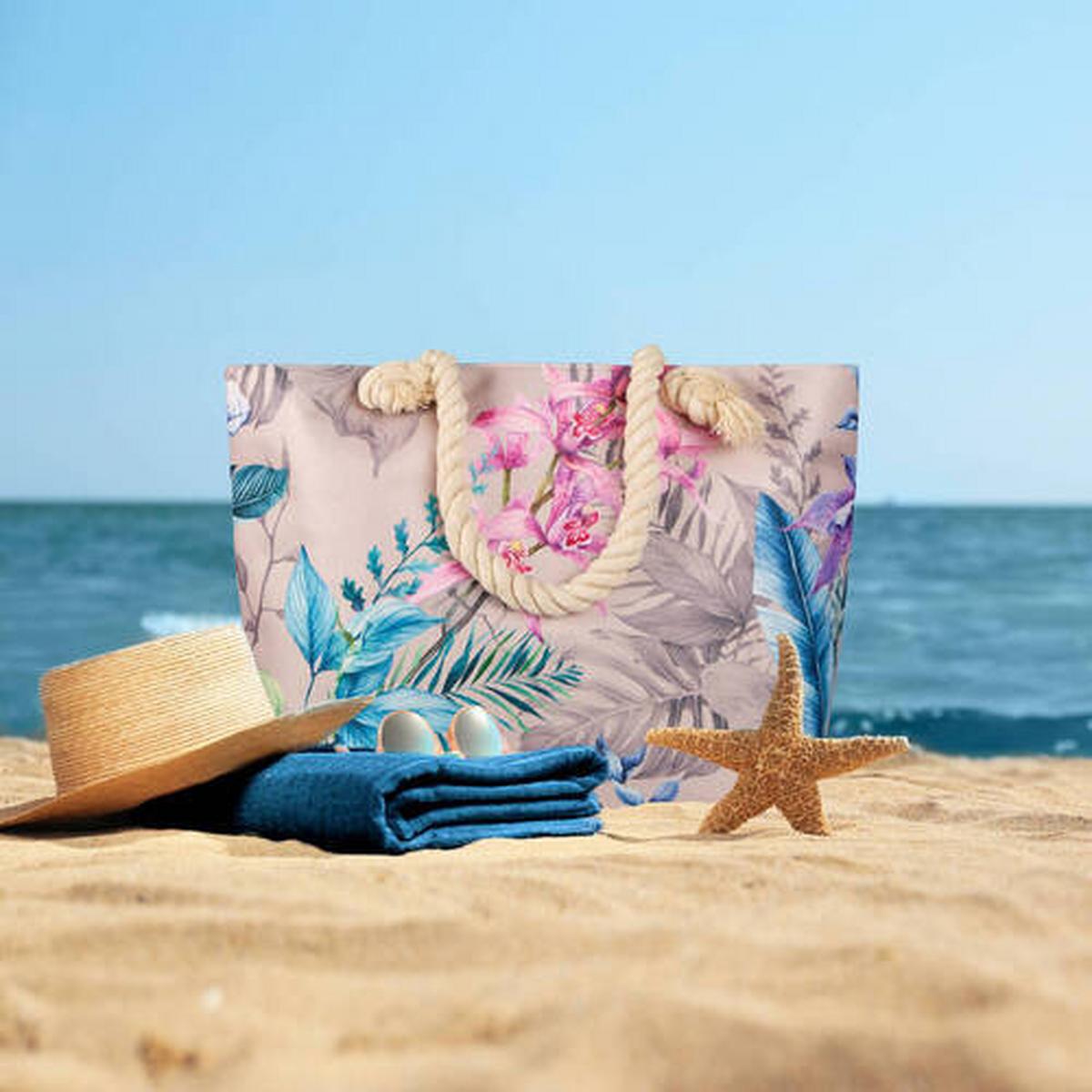 Strandtasche Mae Multicolor 43x60 cm - Multicolor, KONVENTIONELL, Textil (43/60cm)