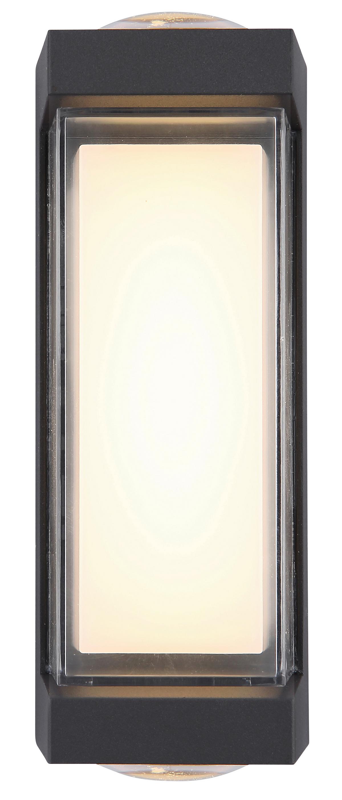 Außenwandleuchte 34316 - Transparent/Anthrazit, Design, Kunststoff/Metall (7,5/8,2/18,7cm) - Globo