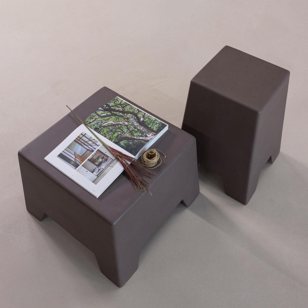 Beistelltisch Zina Braun B: 36 cm - Braun, Design, Glas/Keramik (36/51/36cm) - Livetastic