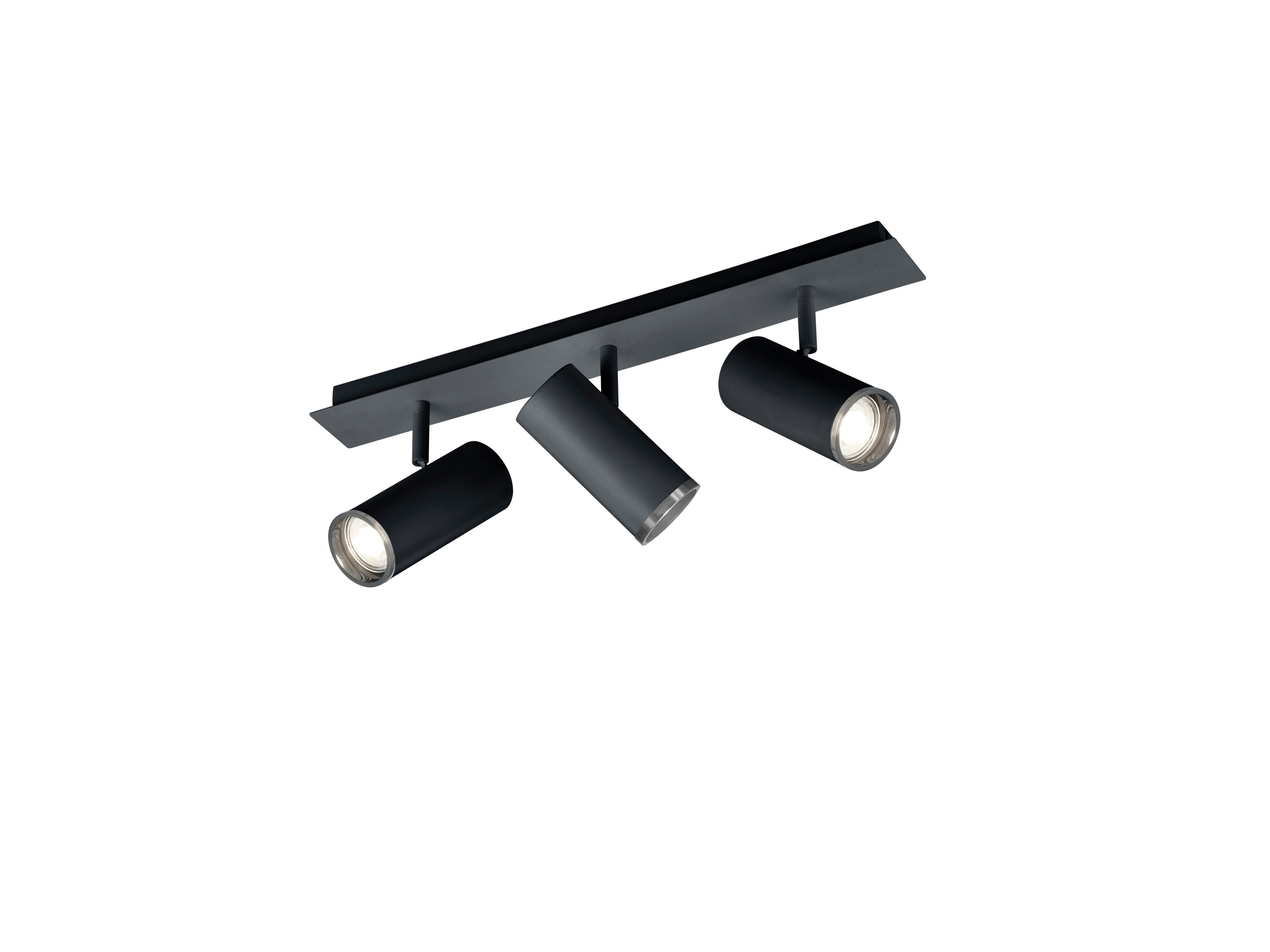 Deckenleuchte 70577/3-06 - Schwarz, KONVENTIONELL, Metall (50/20cm) - Hell