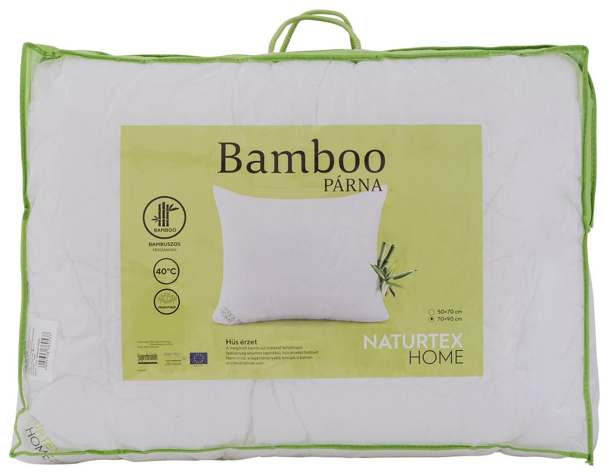 Nagy Párna Naturtex Bamboo - fehér, Basics, textil (70/90/10cm) - Naturtex