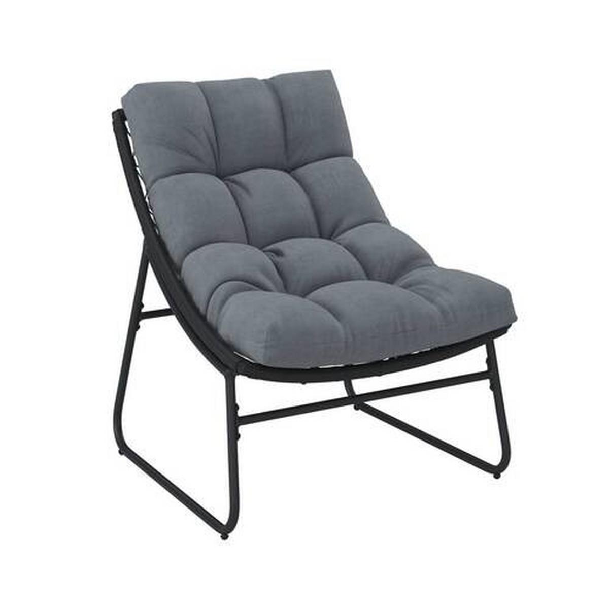 BALKÓNOVÁ ZOSTAVA ELIA - sivá/tmavosivá, Modern, kov/textil - Bessagi Garden