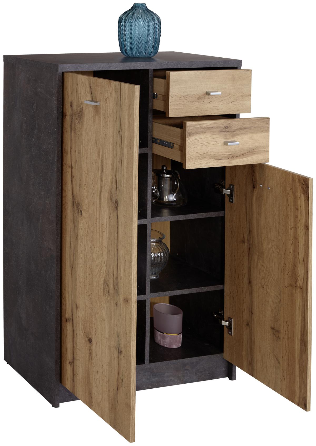 Komód 4-You 74/112 Cm - tölgyfa, Modern, faalapú anyag (74/111,4/34,6cm)