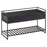 Lavica masív mango š: 90 cm - čierna, Modern, kov/drevo (90/52/38cm) - MID.YOU