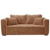 Sofa Modena Inkl. Kissen Rostfarben, B: 223 Cm - Rostfarben/Schwarz, Design, Textil (223/95/121cm) - MID.YOU