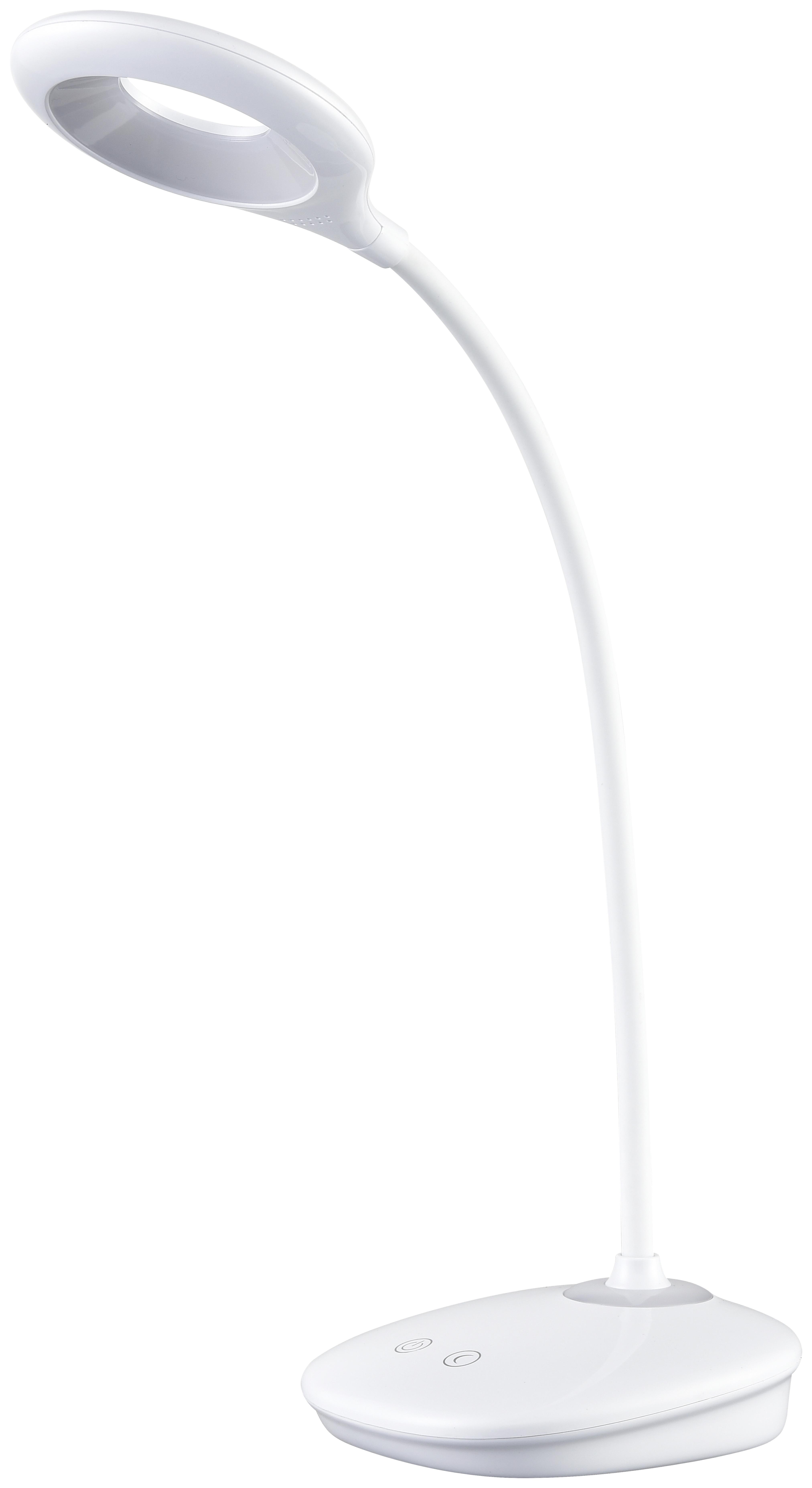 LED lampa na písací stôl Luli V: 43cm, 4 Watt - biela, Lifestyle, plast (12/43cm) - Based