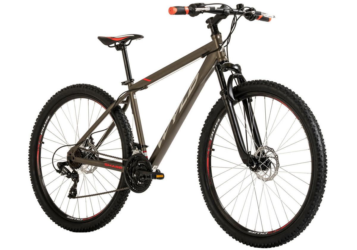 Mountainbike 421m - Grau, KONVENTIONELL, Metall (25/140/60cm)