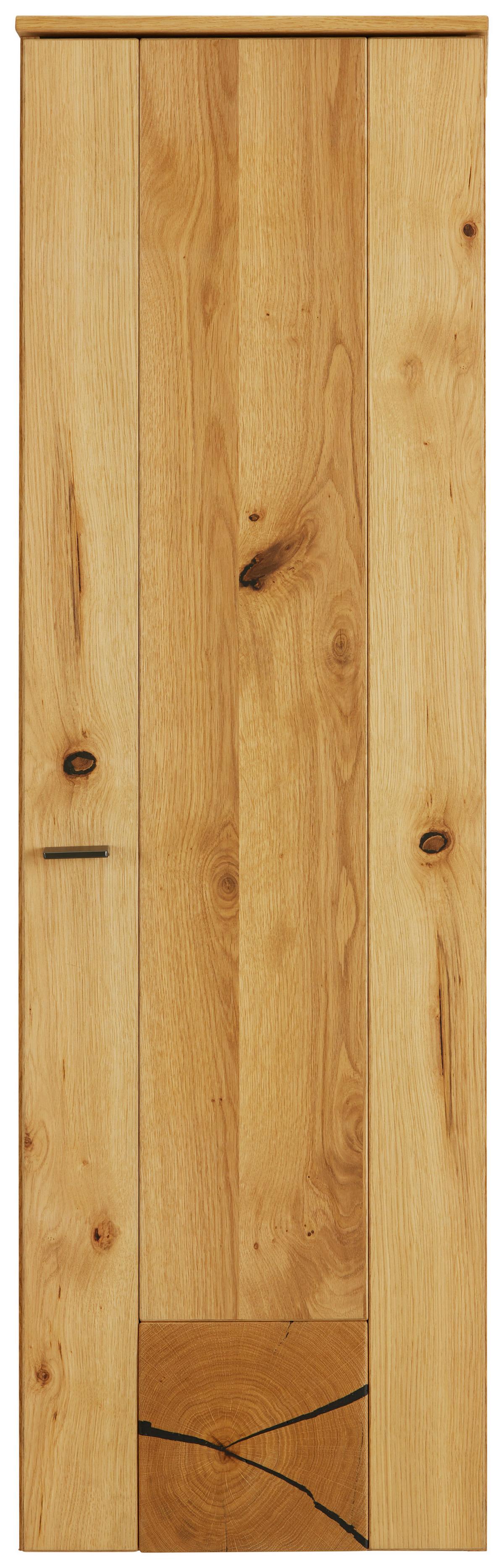 ZÁVĚSNÁ SKŘÍŇKA STOCKHOLM - barvy dubu/černá, Moderní, kov/kompozitní dřevo (37/119/38cm) - Premium Living