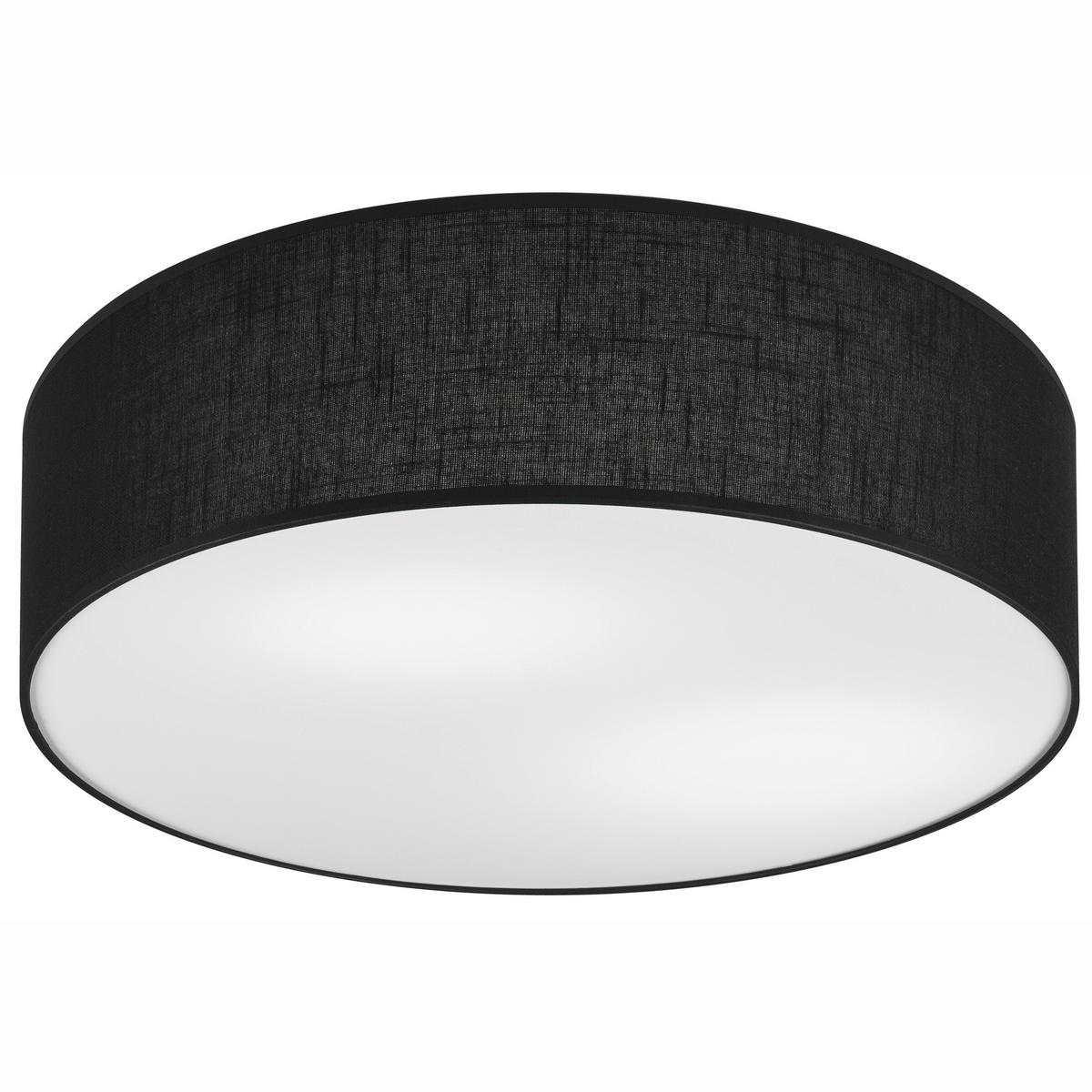 Deckenleuchte Estelle Schwarz Hochglanz B: 45 cm - Schwarz Hochglanz, Basics, Textil (13/45/13cm)