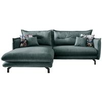Ecksofa Lava Hellgrün S: 180/255 Cm - Türkis/Schwarz, MODERN, Textil (180/255cm) - Livetastic