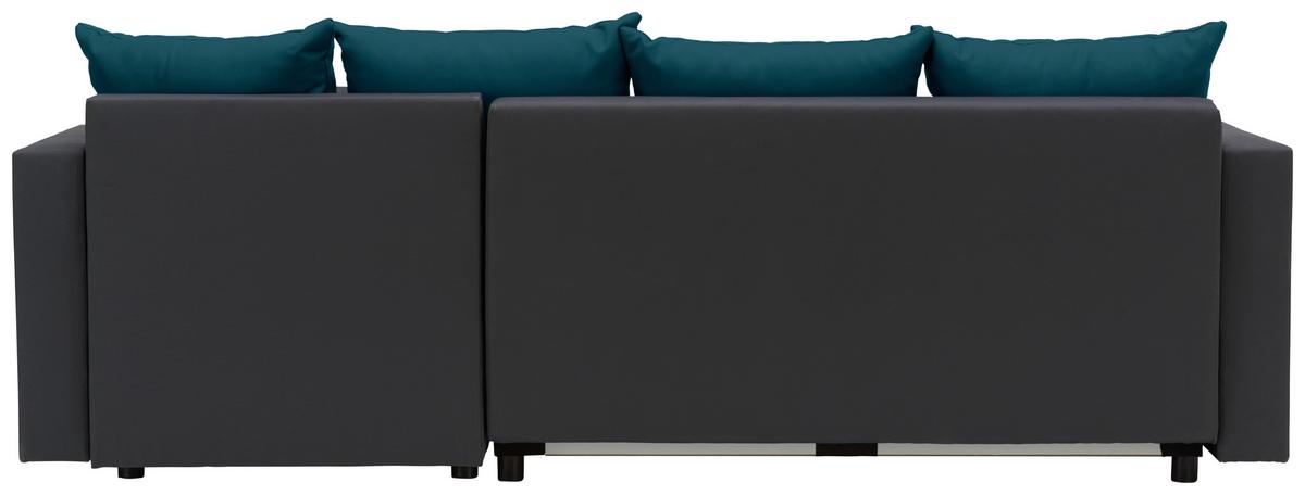 Ecksofa Karol - Türkis/Schwarz, MODERN, Textil (230/140cm) - P & B
