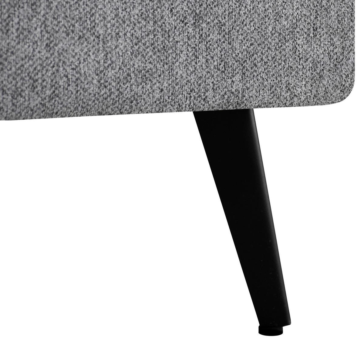 Sarokkanapé Vienna L Ecke - világosszürke/fekete, Trend, műanyag/textil (203/263cm)