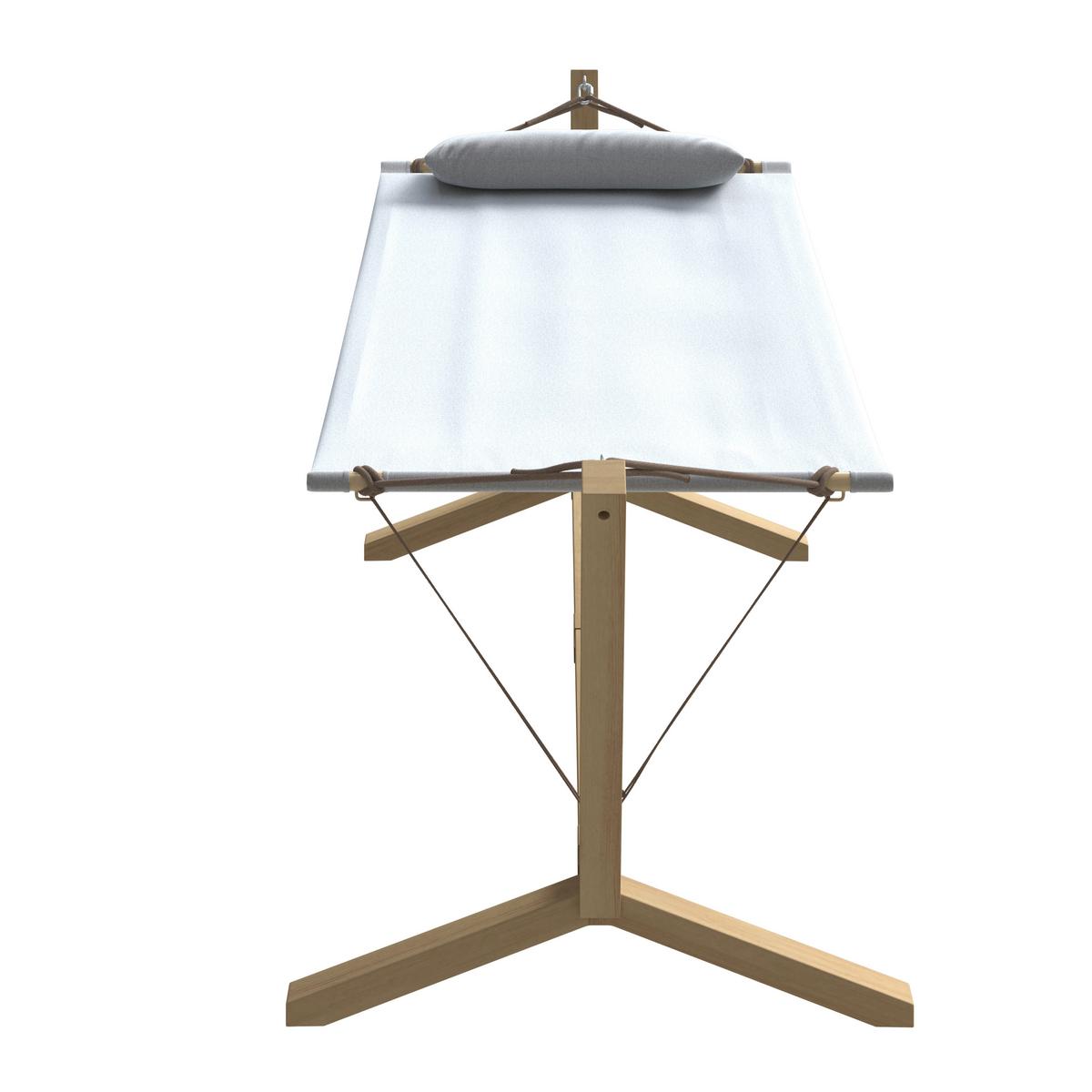 Hängematte Cesena - Gelb/Hellgrau, MODERN, Textil/Metall (296/111/108cm) - Beldano