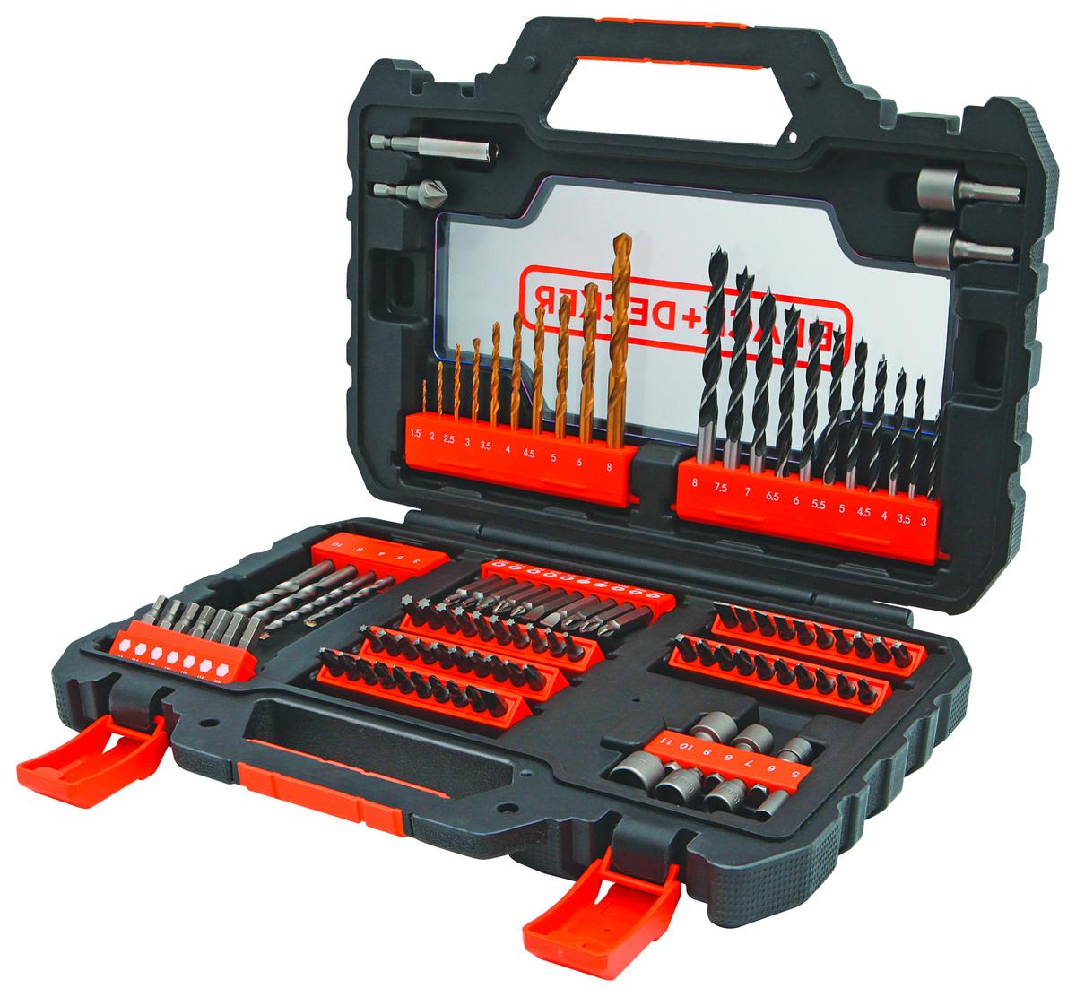 Bitset 104- Teilig Inkl. Schnelladapter - Schwarz/Orange, Basics (23/5,6/31,3cm)
