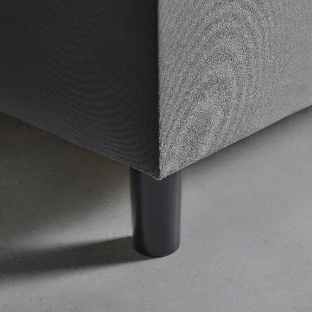 Boxspring postel ROMA tm. šědá, 180x200cm - šedá/černá, Moderní, kov/dřevo (180/200cm) - Bessagi Home