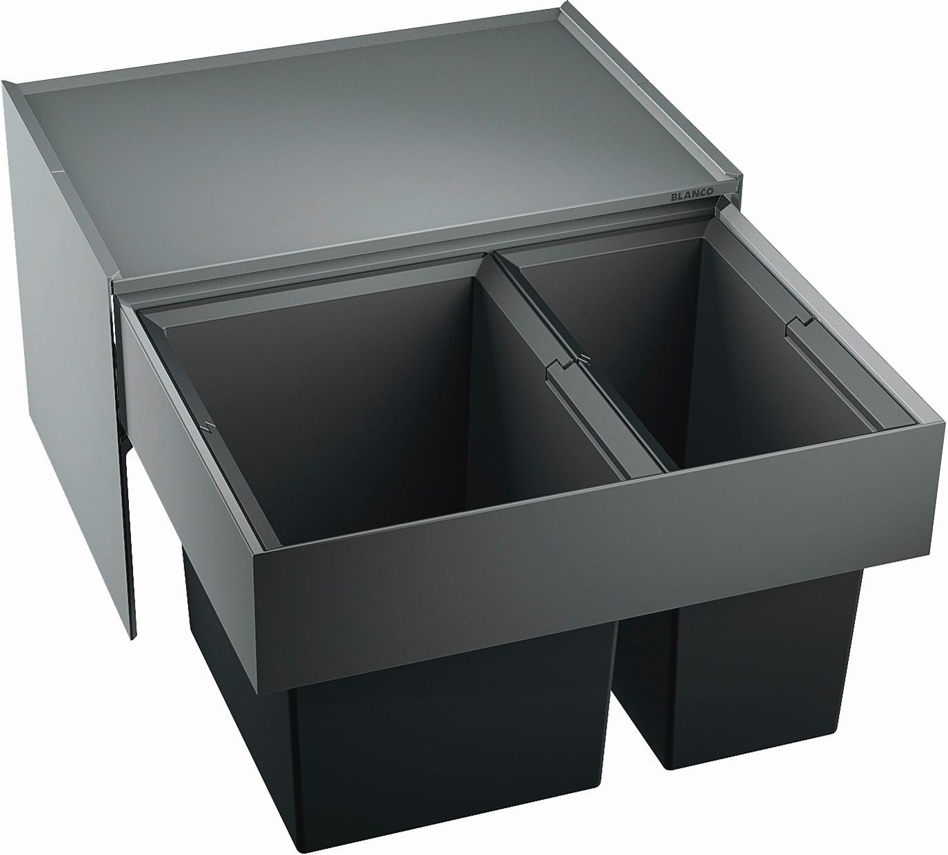 Odpadkový kôš Blanco SELECT II 60/2 - sivá/antracitová, kov/plast (56,8/36,1/40cm) - Blanco