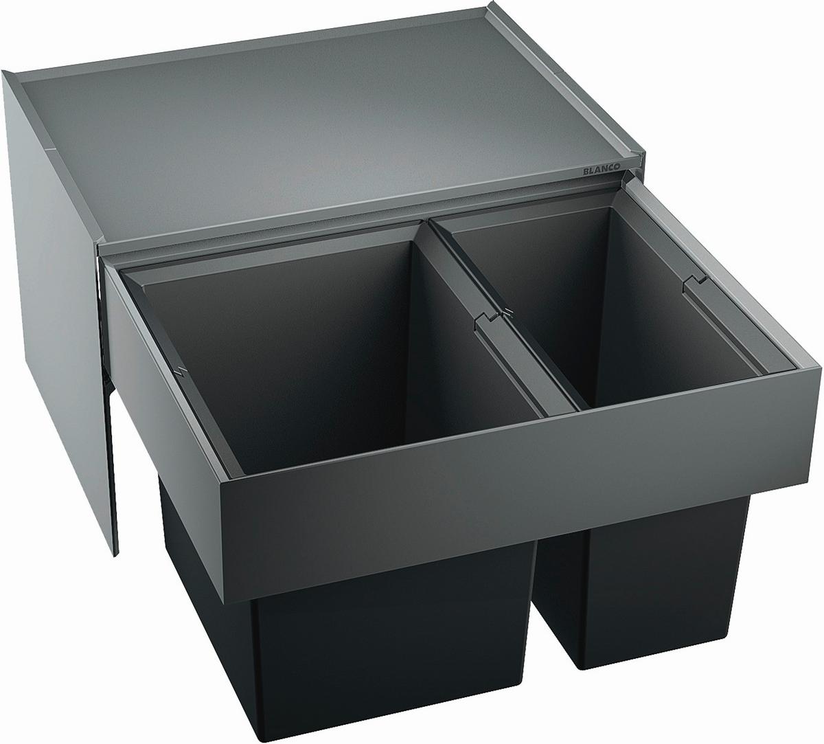 Odpadkový kôš Blanco SELECT II 60/2 - sivá/antracitová, kov/plast (56,8/36,1/40cm) - Blanco