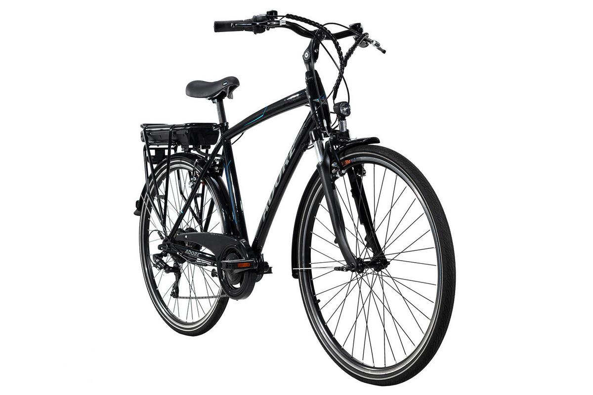 Elektrofahrrad 28 Zoll, 80 Km - Schwarz, MODERN, Metall