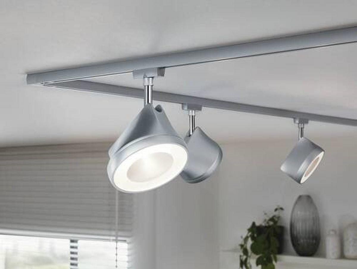 Schienensystem Strahler 95446 In Chromfarben, Rund - Chromfarben, Design, Metall (12,3/19,1cm) - Paulmann